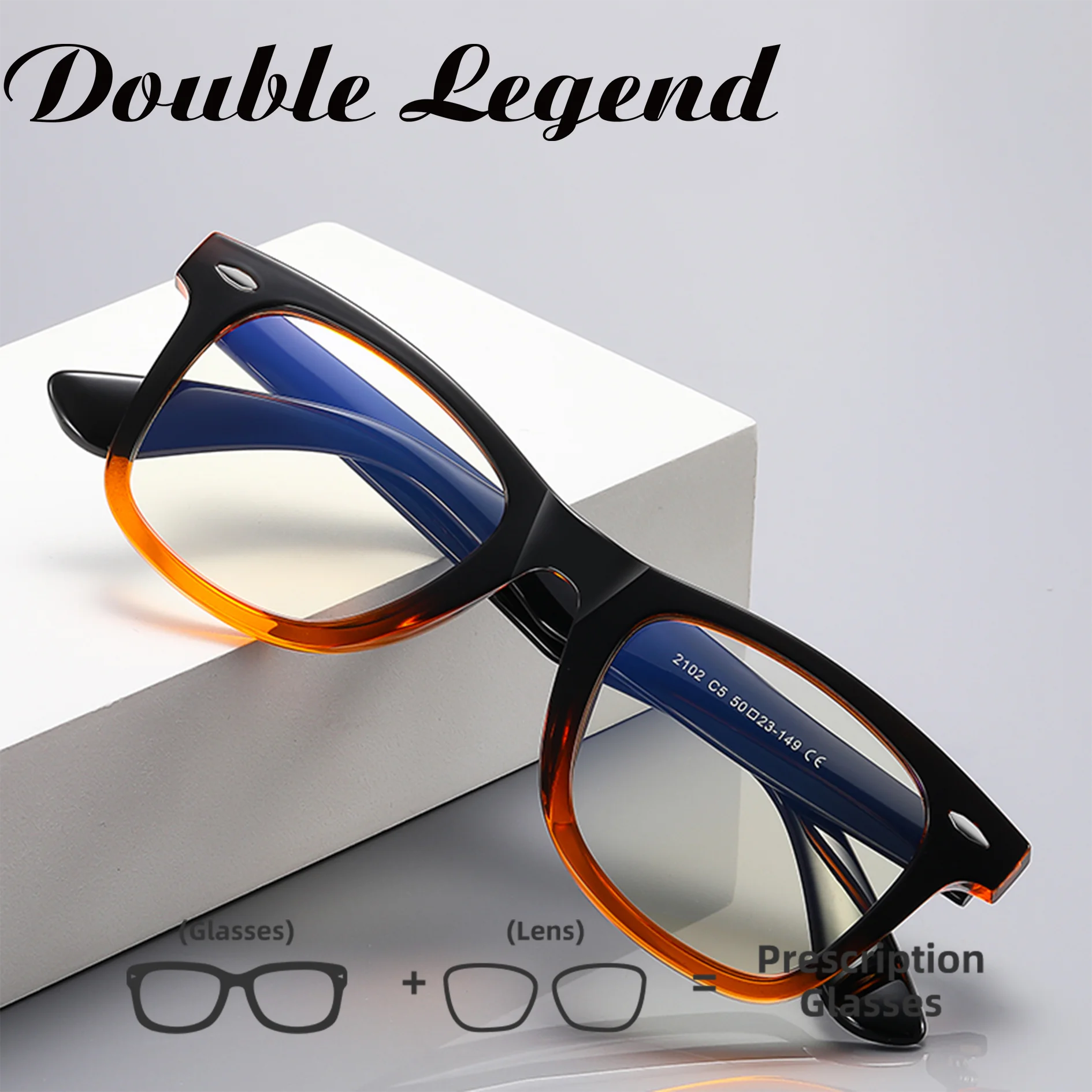 

Двойная легенда NewDesign, классические очки для чтения с защитой от синего света, мужские и женские уличные очки для дальнозоркости, очки по рецепту, очки для близорукости