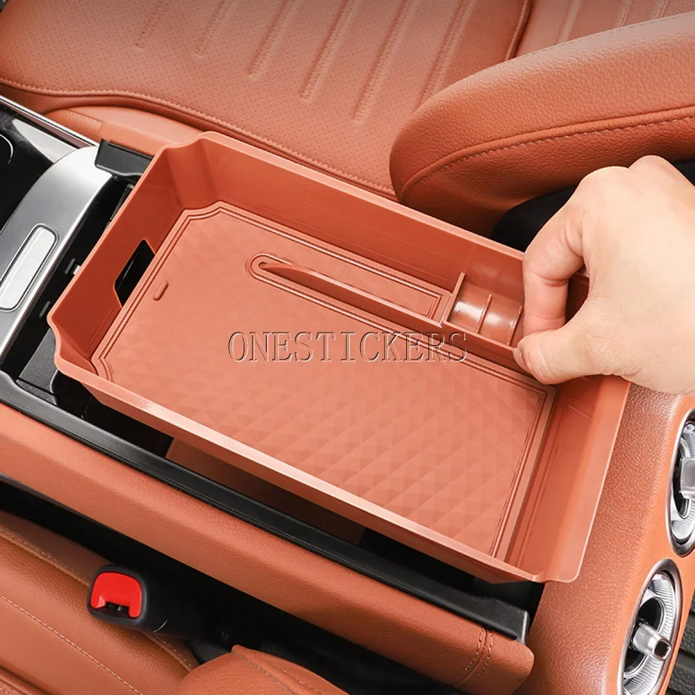 لمرسيدس بنز GLC الفئة X254 W254 GLC260 GLC300 2023-2025 سيارة مركز وحدة التحكم مسند الذراع صندوق صندوق تخزين حامل صينية منظم