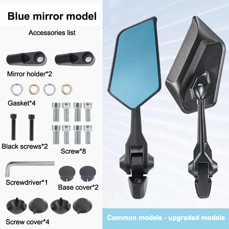 

1Pair Side Mirror Street King 8 Motorcycle Rearview Mirror Non-Graded Full Alloy Side Mirror Adjustable HD Rearview Mirror 1Pair