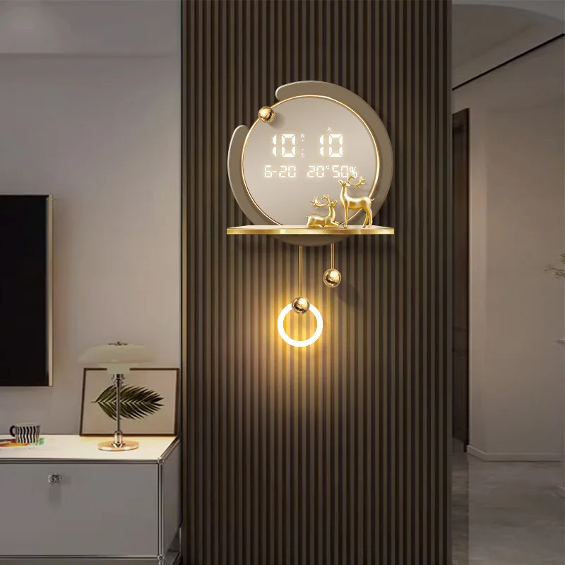 Three-dimensional storage grille decorative pendant, good meaning wall-mounted clock