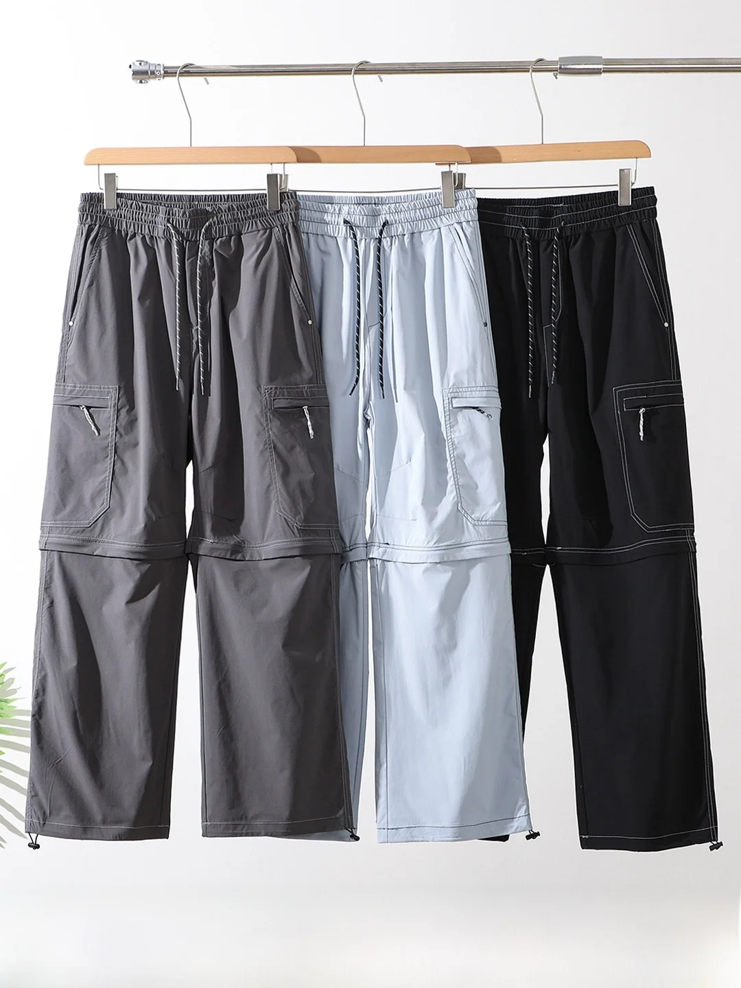 Detachable Two-in-One Comfortable Lightweight Breathable Outdoor Men's Casual Pants Spring Summer Straight Leg Loose Fit