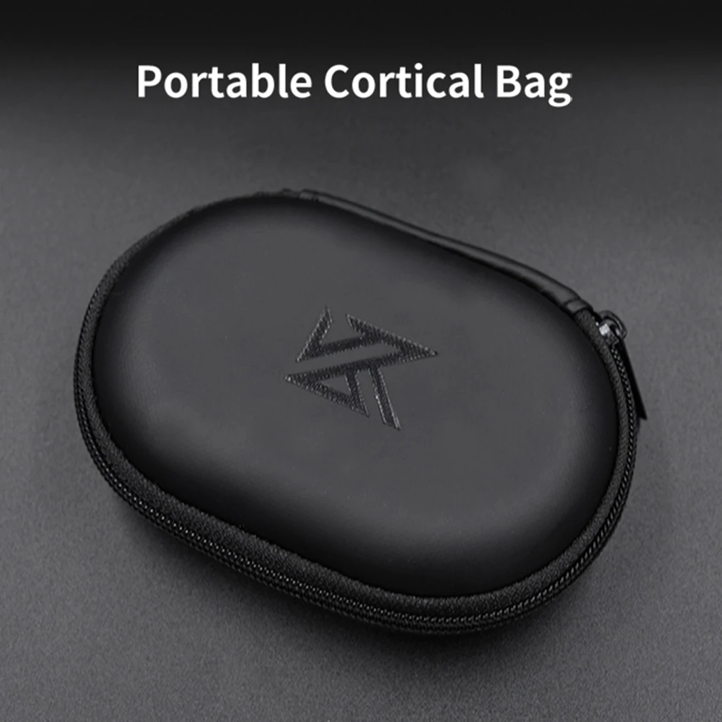 KZ Earphones Case Oval Shape Headphones Box Bag Travel Pocket Dust Proof Protection Holder with Zipper Headset