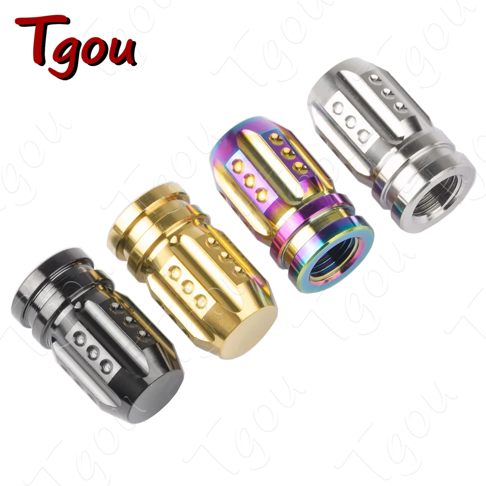 Tgou Titanium Bicycle Schrader Floral head Valve Cap for MTB Bike Tire Tyre Wheel Dust Valve Cover