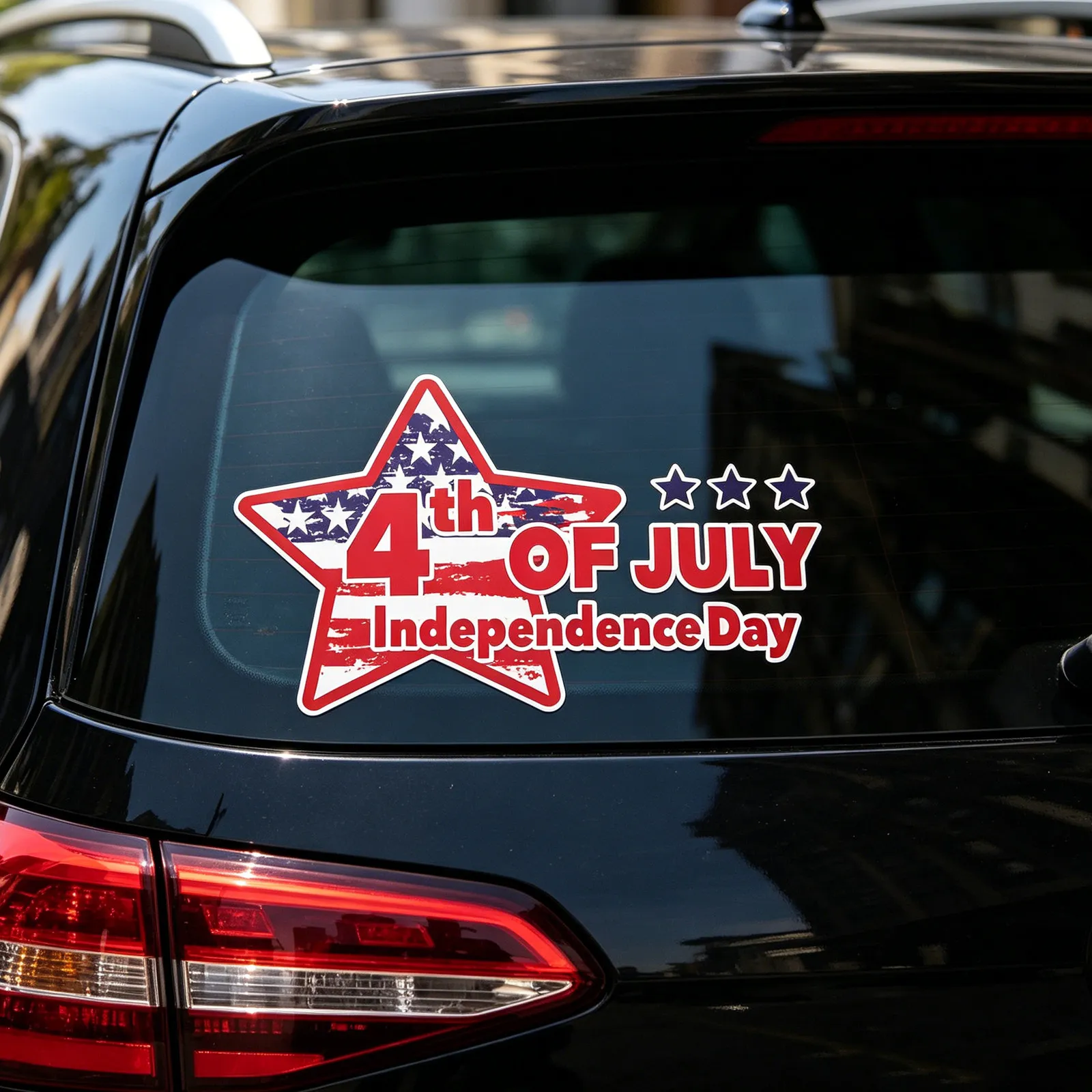 Independence Day Car Decal Stickers Star Shaped Patriotic Vehicle Decals 4Th of July Parade Decorations Memorial Day Car