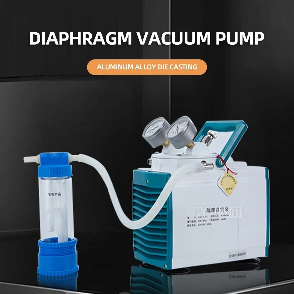 Diaphragm Vacuum Pump Oil-Free Suction Filter Pump Positive Negative Pressure Corrosion Resistance 0.33A 0.5B 1.0A
