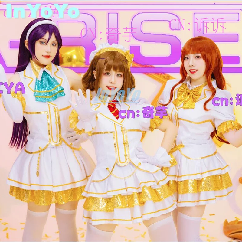 InYoYo Kira Tsubasa/Todo Erena/Yuki Anju Cosplay Costume Lovelive A-RISE Lovely S Dress Suit Halloween Uniform Party Outfit New