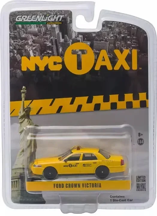 

1:64 2011 Ford Crown Victoria Taxi, литая под давлением модель автомобиля из металлического сплава, игрушки для коллекции подарков