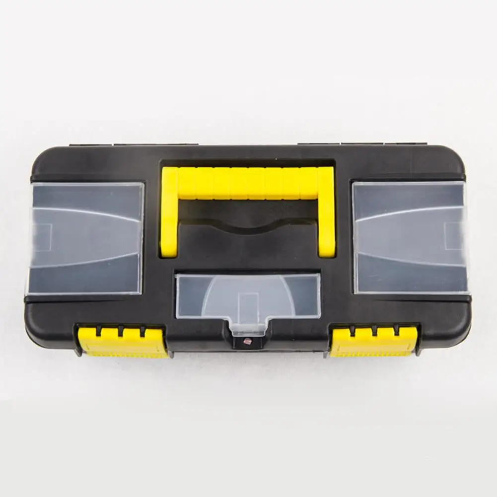 Tool Storage Box Mini Double Layer Compartment Tools Box Organizer  Portable Handle Tool Case Accessories