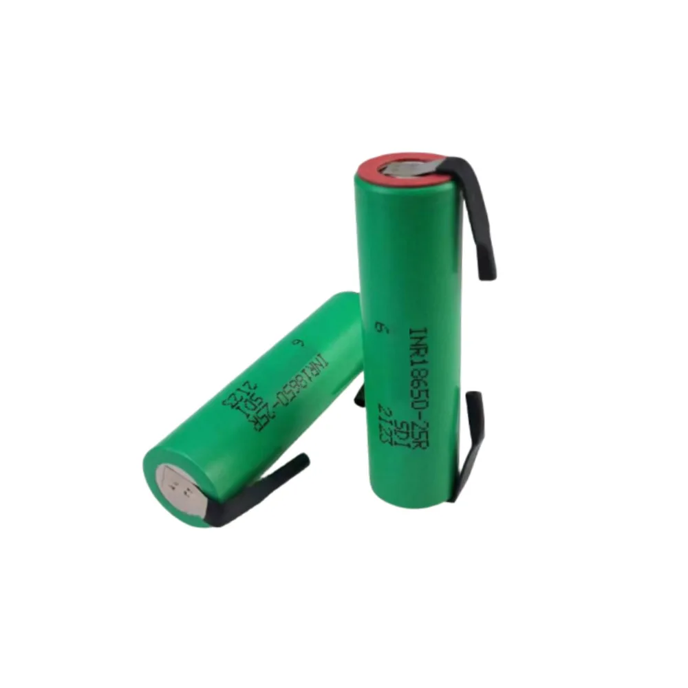2500mAh Rechargeable battery 3.6V INR18650 25R for Samsung M 20A High discharge + DIY Nickel