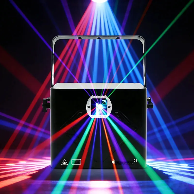 

Лазерный проектор AOPU 5W 10W 3D для дискотек, полноцветный анимационный лазерный светильник 10W RGB для свадебных шоу