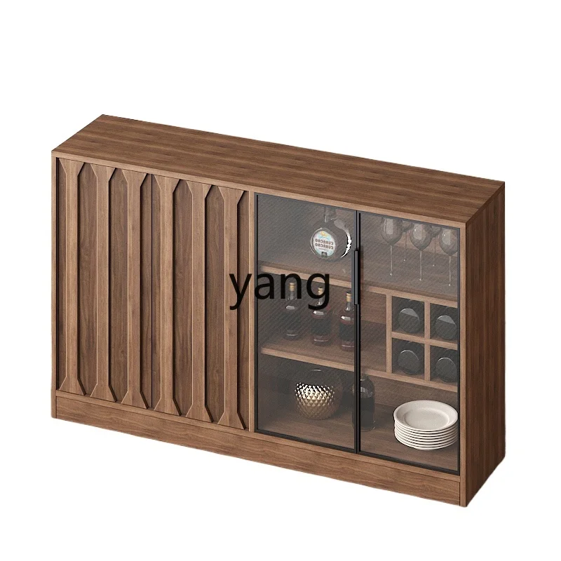 LH  living room wine cabinet new small solid wood cabinet wall glass display cabinet