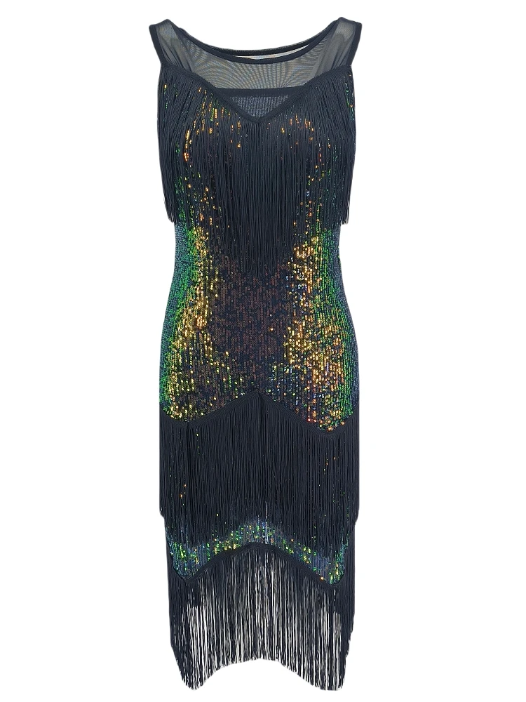 Sexy Female Sequin Fringe Dress O-Neck Sleeveless See Through Mesh Bodycon Tired Tassel Dress Glitter Party Club Dress - AliExpress 200000345 Sexy Female Sequin Fringe Dress O-Neck Sleeveless See Through Mesh Bodycon Tired Tassel Dress Glitter Party Club Dress - AliExpress 200000345