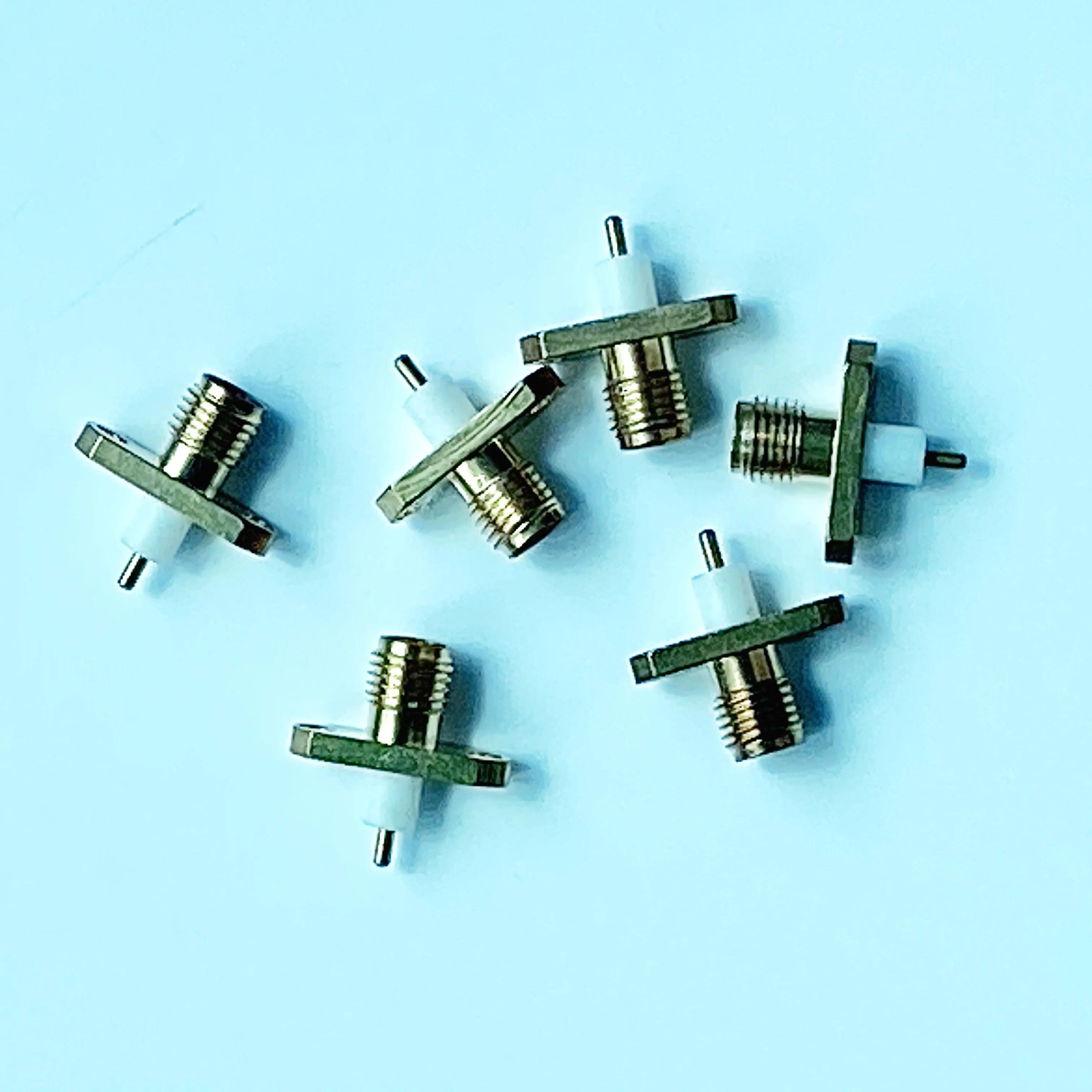 10/100Pcs Connector SMA Female jack 2-Holes Flange Solder PTFE Panel Mount RF Adapter Coaxial High Quanlity