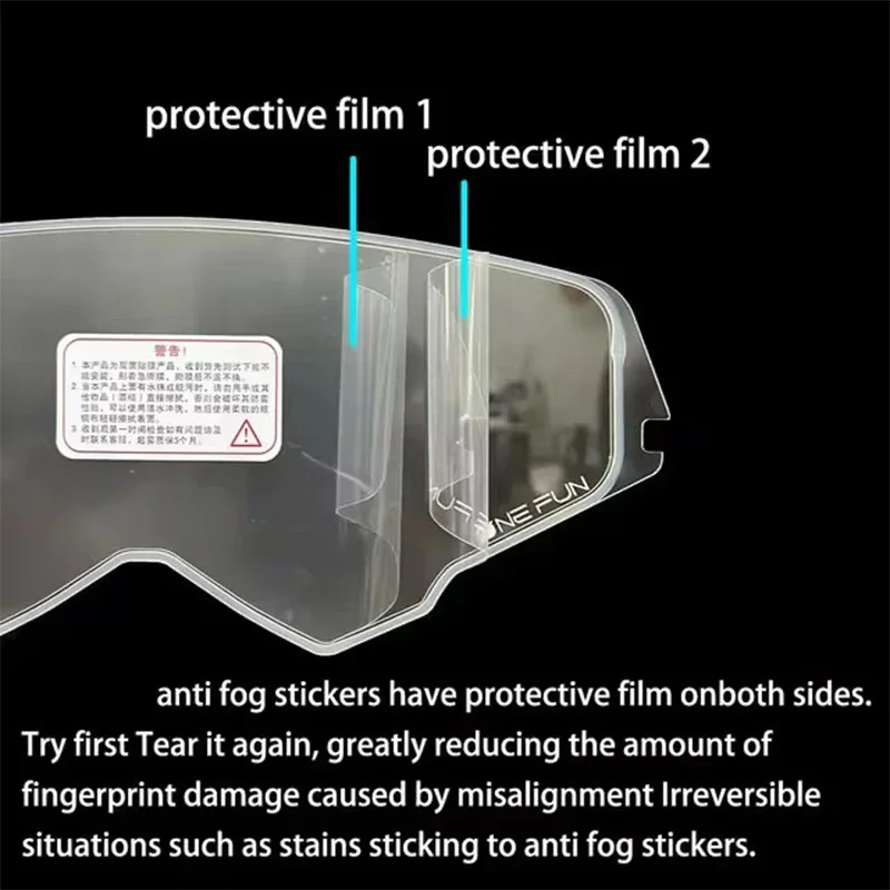 FF906 Anti Fog Film for LS2 FF906 Advant Flip Up Full Face Helmets Helmet Visor Inserts Clear Anti-Fog 3