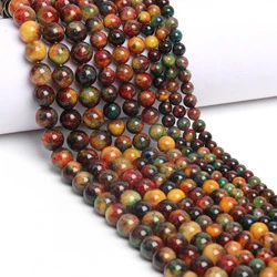 6 8 10mm Nature Stone Optimize Dragon Agates Round Beads Spacer Beads Jewelry Making DIY Earring Bracelets Necklaces Accessory