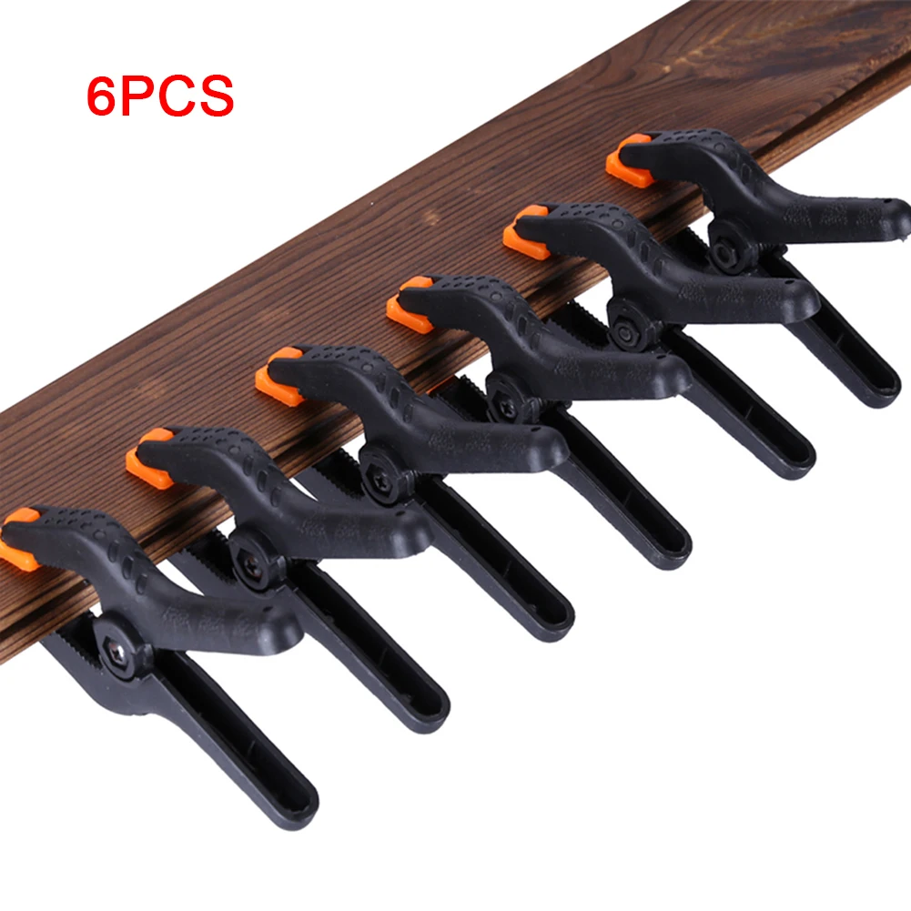 6pcs 3inch Plastic Spring Clamps for Woodworking Crafts DIY Projects Photography Backdrops Gluing and Clamping Tasks