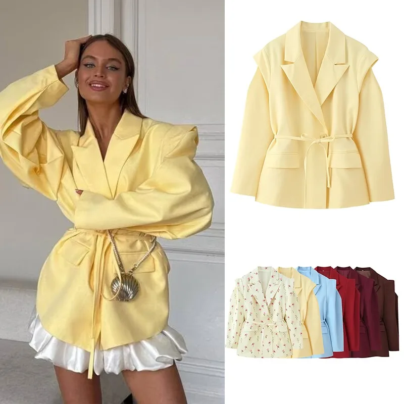 

TRAFZR Blazers Elegant Woman New in Jackets Women's Cardigan Plus Size Fashion Japanese Style Clothes Ladies High Quality Summer