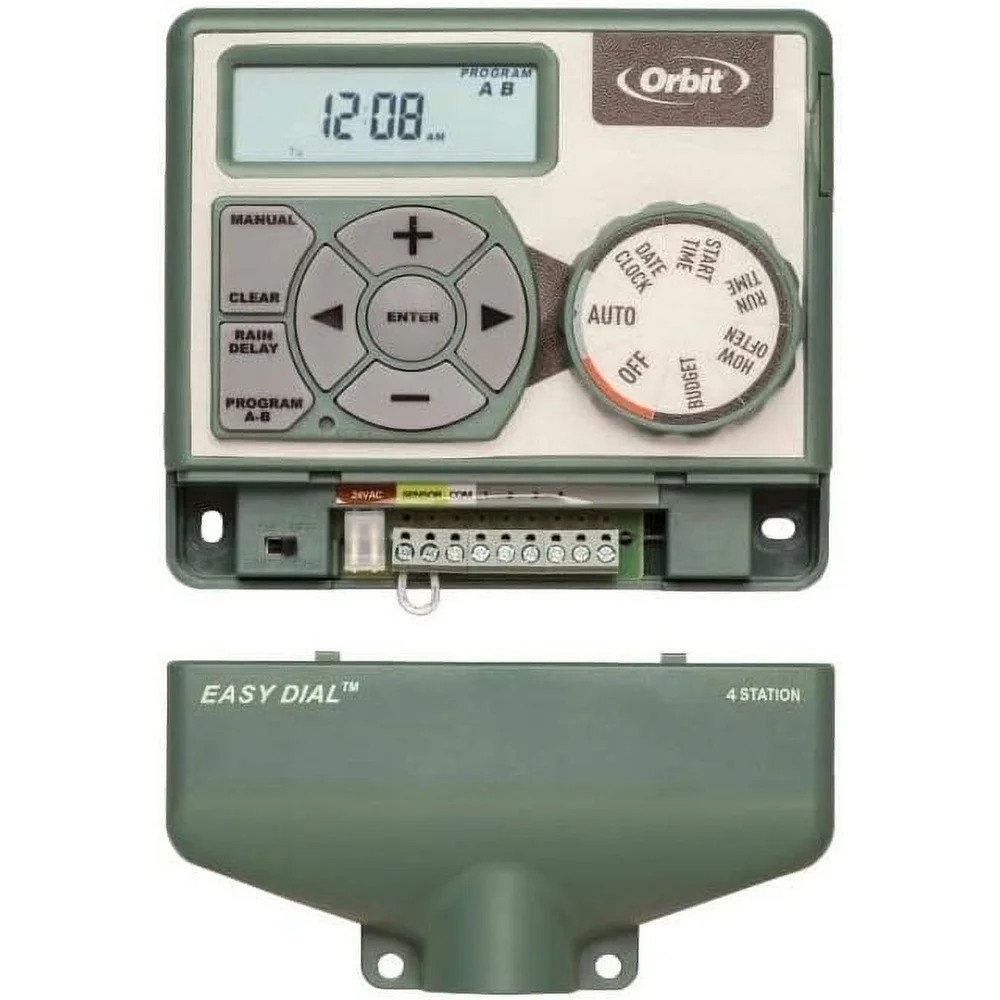 مؤقت رش ذو 6 مناطق قابل للبرمجة سهل الاتصال مع شاشة LCD، إعادة ضبط تلقائي لتأخير المطر، إعدادات وقت مرنة لميزانية المياه #4