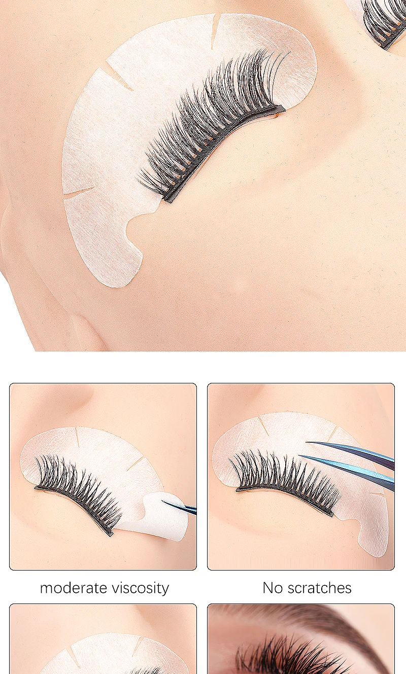 50 Paar Augenklappen Wimpernverlängerung unter den Augenpads Make-up Wimpern Patch Spitze Aufkleber Pads für Wimpernverlängerungszubehör – Detail 7
