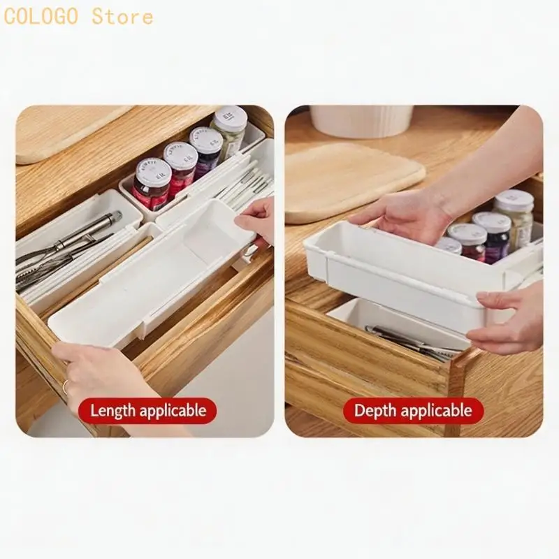 Connectable White Plastic Panel Tray For Kitchen Bathroom Storage Solution D0LD
