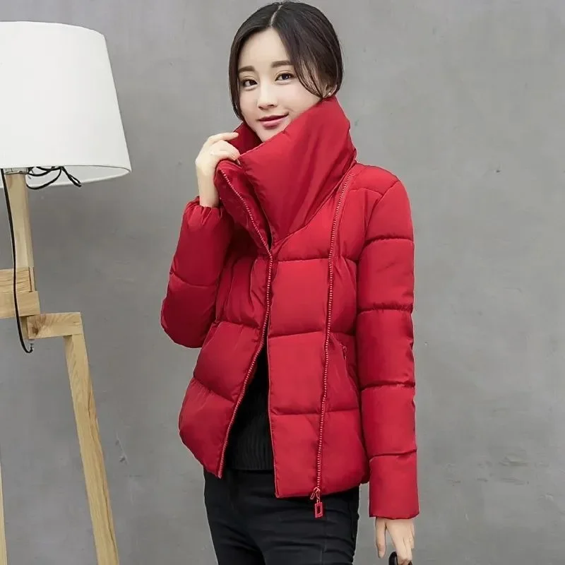 

Women's Coat Slim Fit Lady Parka Zip-up High Collar Hot Fashion 2024 Cheap Cold Jacket Outdoor Clothes Modern New in Outerwears