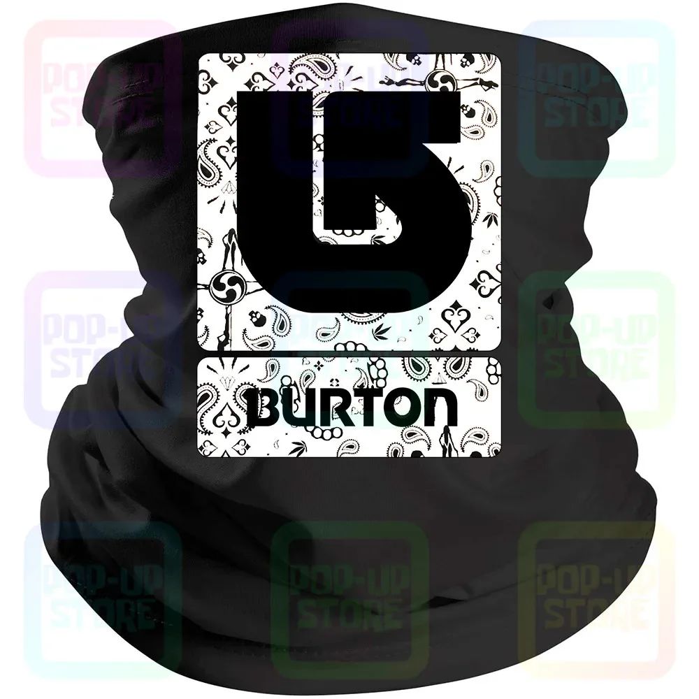 Burton Snowboards Spellout Logo „Spades” S Czarna bandana Maska Szalik Ochraniacz na szyję Osłona na usta