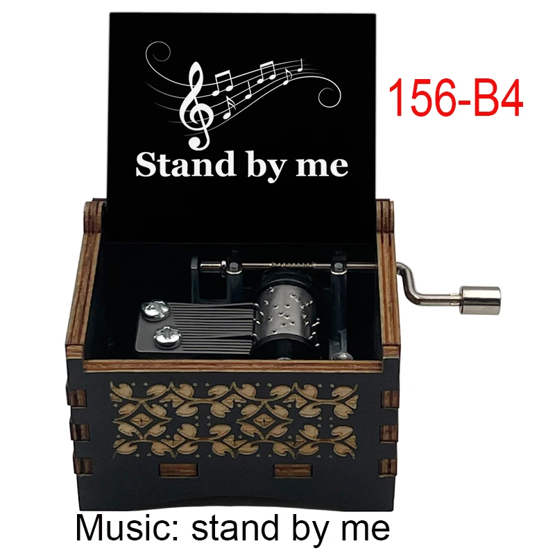 Music Box Stand By Me Singer Ben Musical Theme Famous Song Special Wooden Gift for Family Friends Birthday Festival