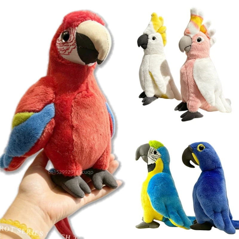 

22cm Cartoon Parrot Plush Doll Colorful Beautiful Cute Parrot Bird Animal Stuffed Toy Home Decoration Gift For Children