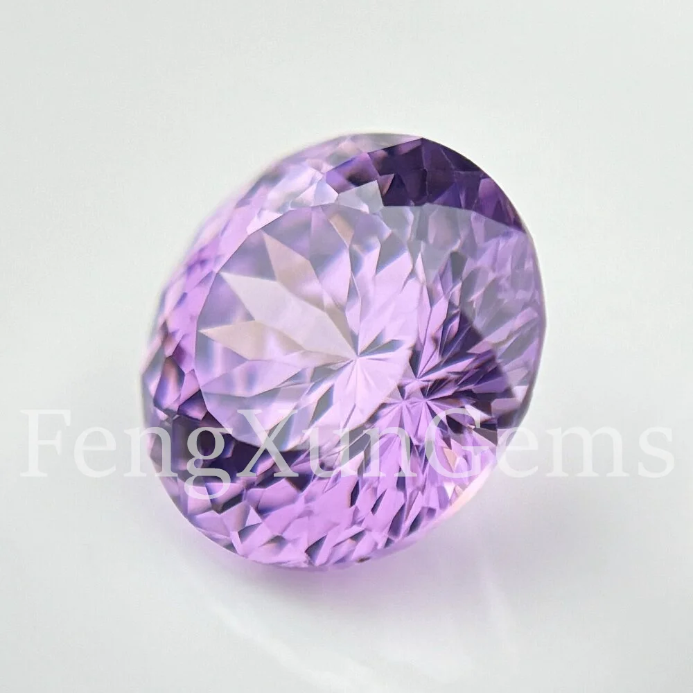 5.0~8.0mm 100 Facet Cut Cubic  Zirconia Round Purple Gemstone New Rare Hundred Face Cut Nest Loose Stone