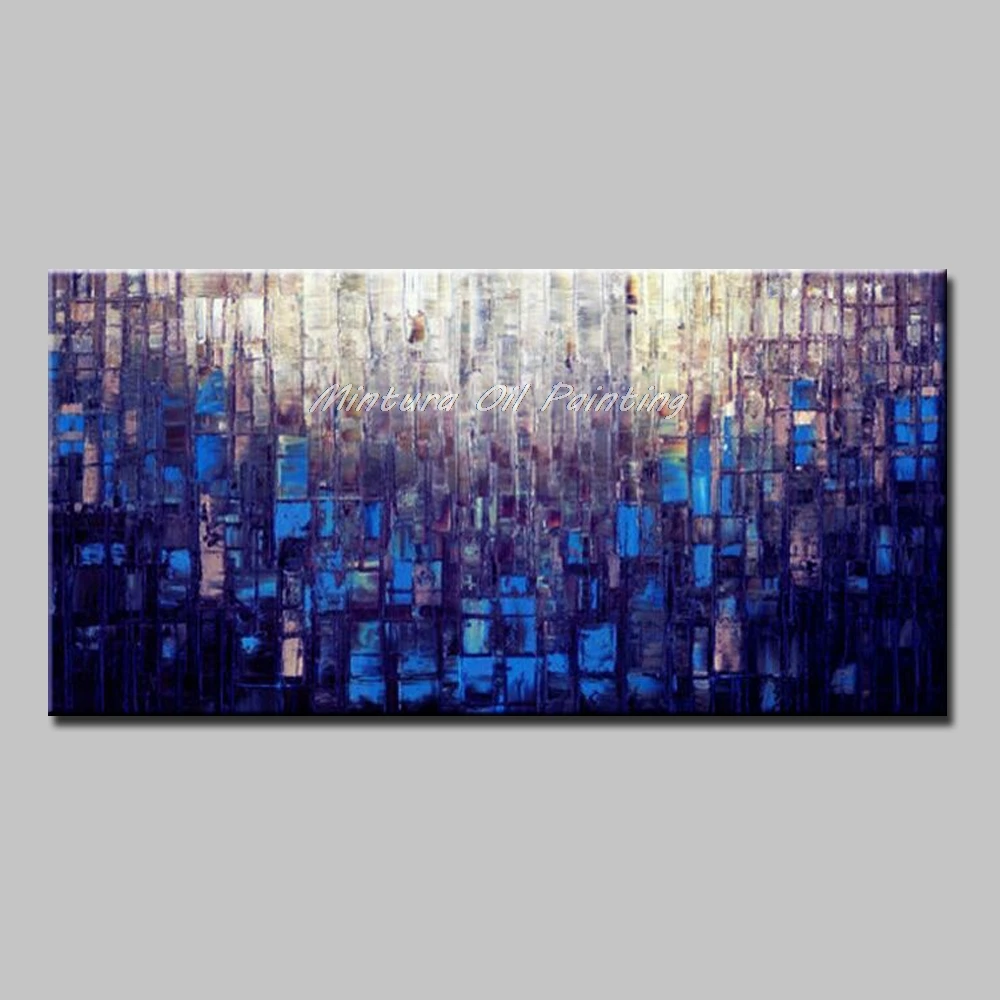 

Mintura Handpainted Abstract Oil Painting On Canvas,Modern Thick Texture Poster Wall Art Picture For Living Room Home Decoration