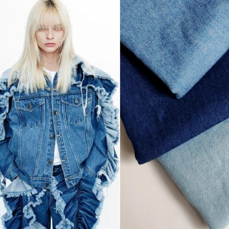 Washable Denim Fabric Pure Cotton Material for Thick Pants Shirts Clothing Designer Aprons Diy Sew Cloth By The Meter