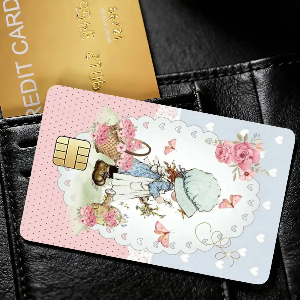 Sarah Kay vintage girl Credit Card Skin Stickers For VISA Bank Bus Metro Access Card Protective Film Cover Sticker
