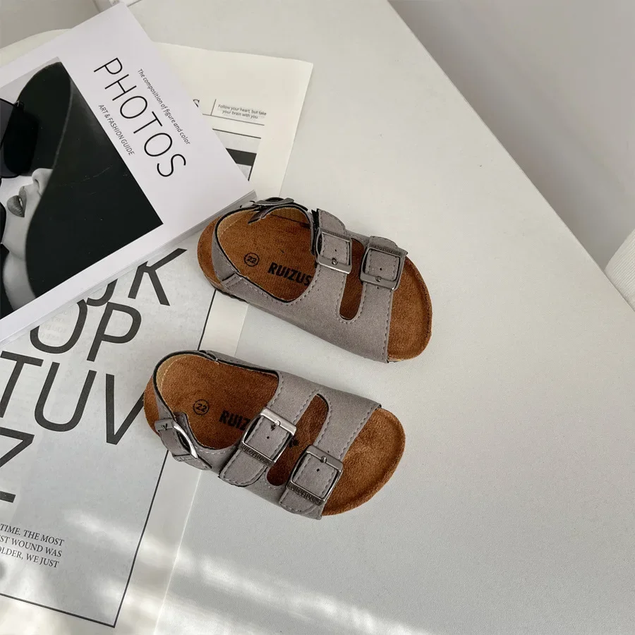 HoneyCherry, sandalias de moda de verano para niños, zapatos de playa de corcho, sandalias informales para niñas Birkenstocks