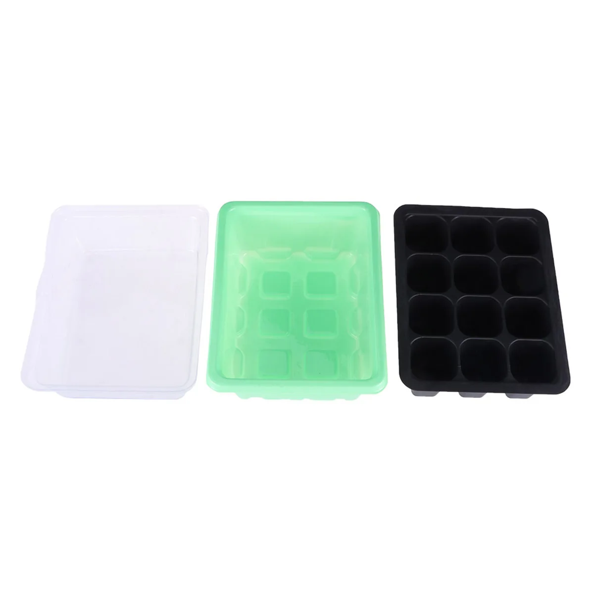 

1Pcs Nursery Box 18x14x6cm 12-Cells Transparent Lid Tray Growing Tray Sprouter Germination Garden Bonsai Sprouter