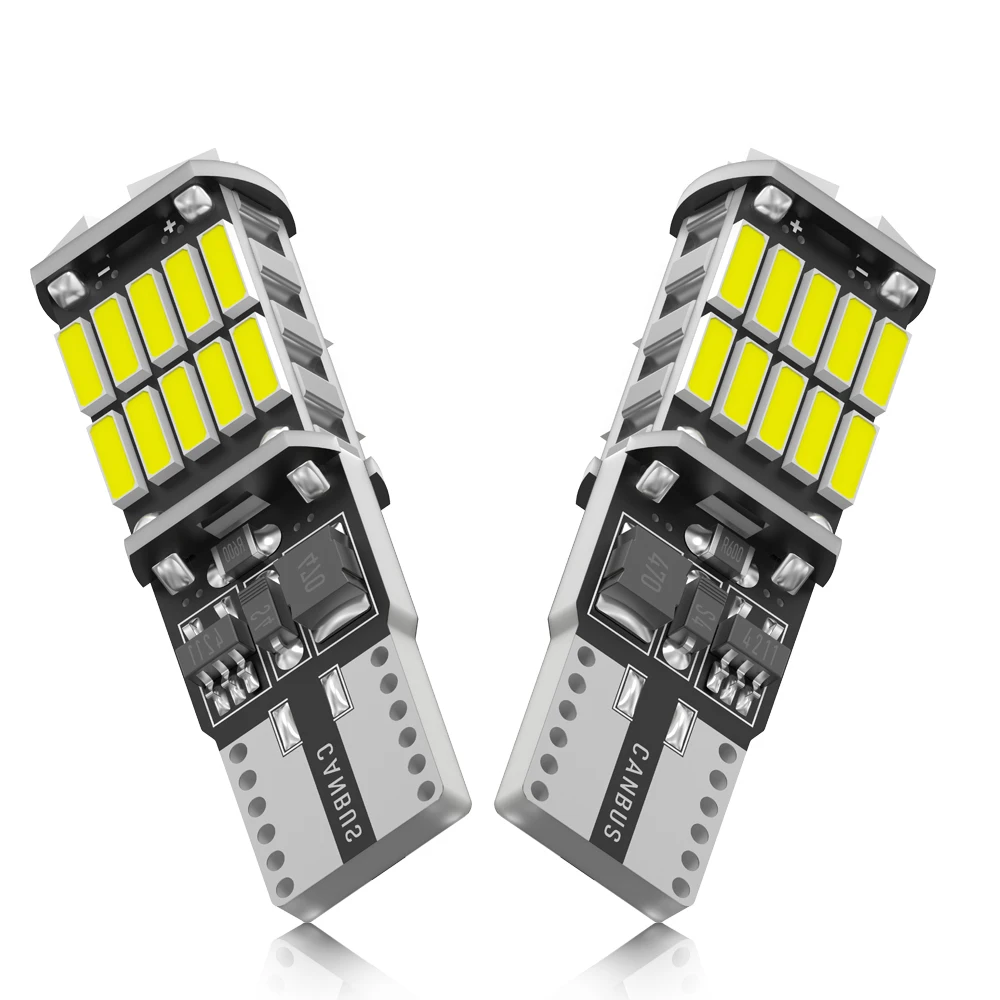 2/10pcs T10 W5W Car Led Lights Canbus Error Free 4014SMD For Interior Accessories Side Parking Lamp License Plate Bulb White 12V