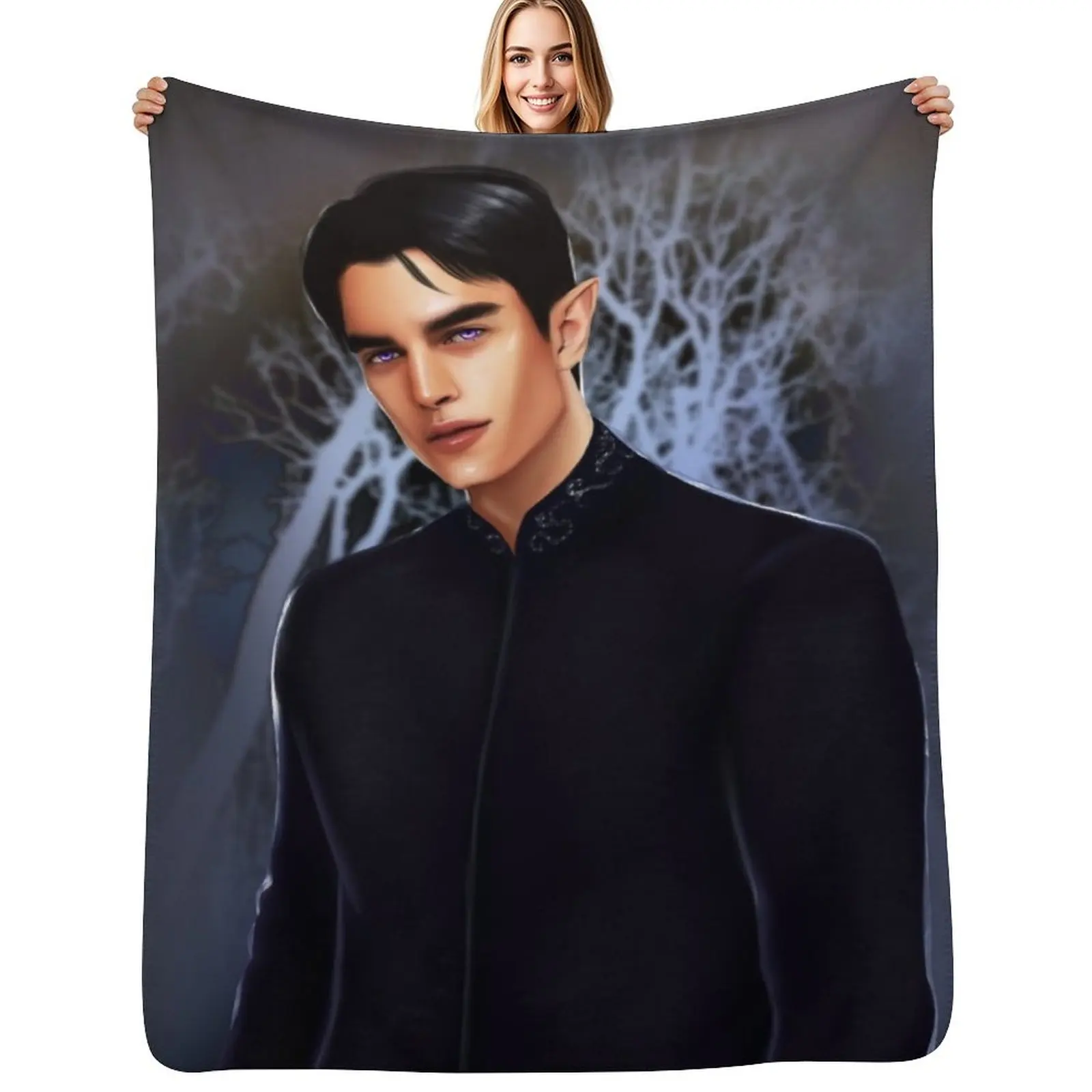 

Rhysand from ACOTAR series Throw Blanket Furrys Sleeping Bag for babies Hair Blankets