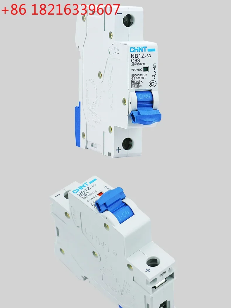 ＹＡＯ　 Brand AC/DC Mini Circuit Breaker 1P PV Solar DC220V AC440V DZ47 NB1Z-63 C1A-63A DC 220V MCB