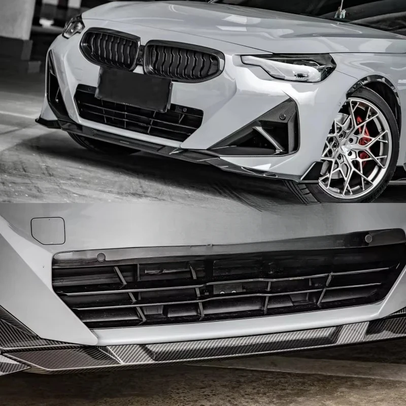 

2022-IN G42 Front Lip Dry Carbon Fiber SQ Style Front Bumper Lip Sps 3PCS for 2 Series G42 Sports 2-Door