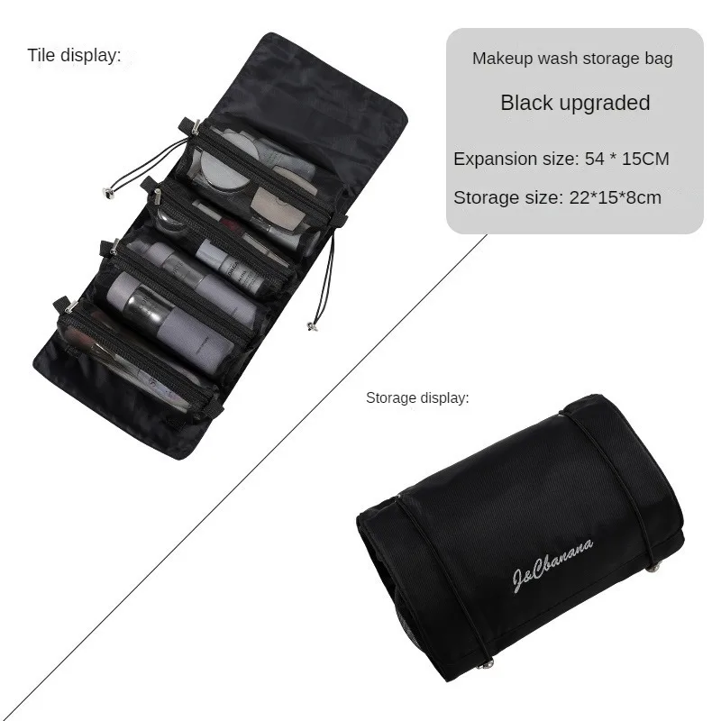 Detachable four in one makeup bag, multifunctional and simple travel portable foldable travel cosmetics storage and washing bag