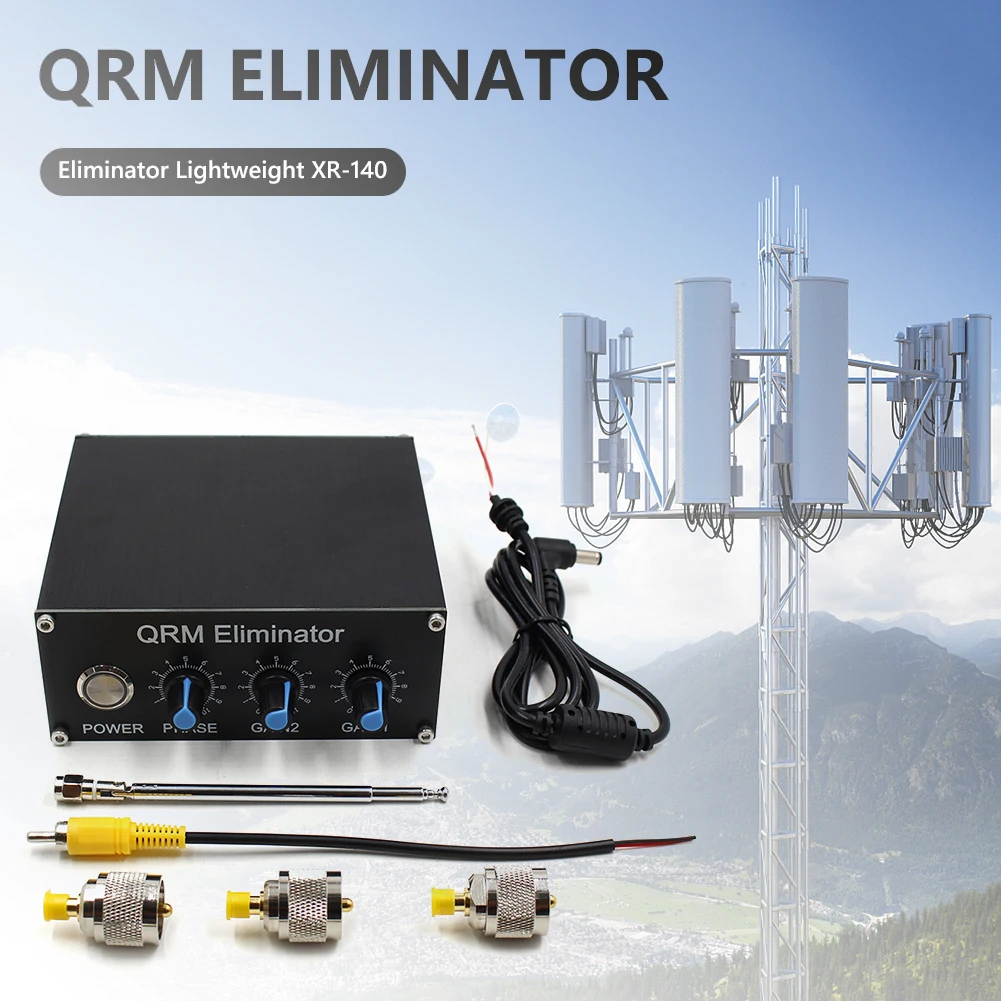 

2022 New QRM Eliminator X-Phase 1-30MHz HF Bands Phase Two Gains Adjustable Built-in PTT Control Canceller Aluminum Alloy Casing