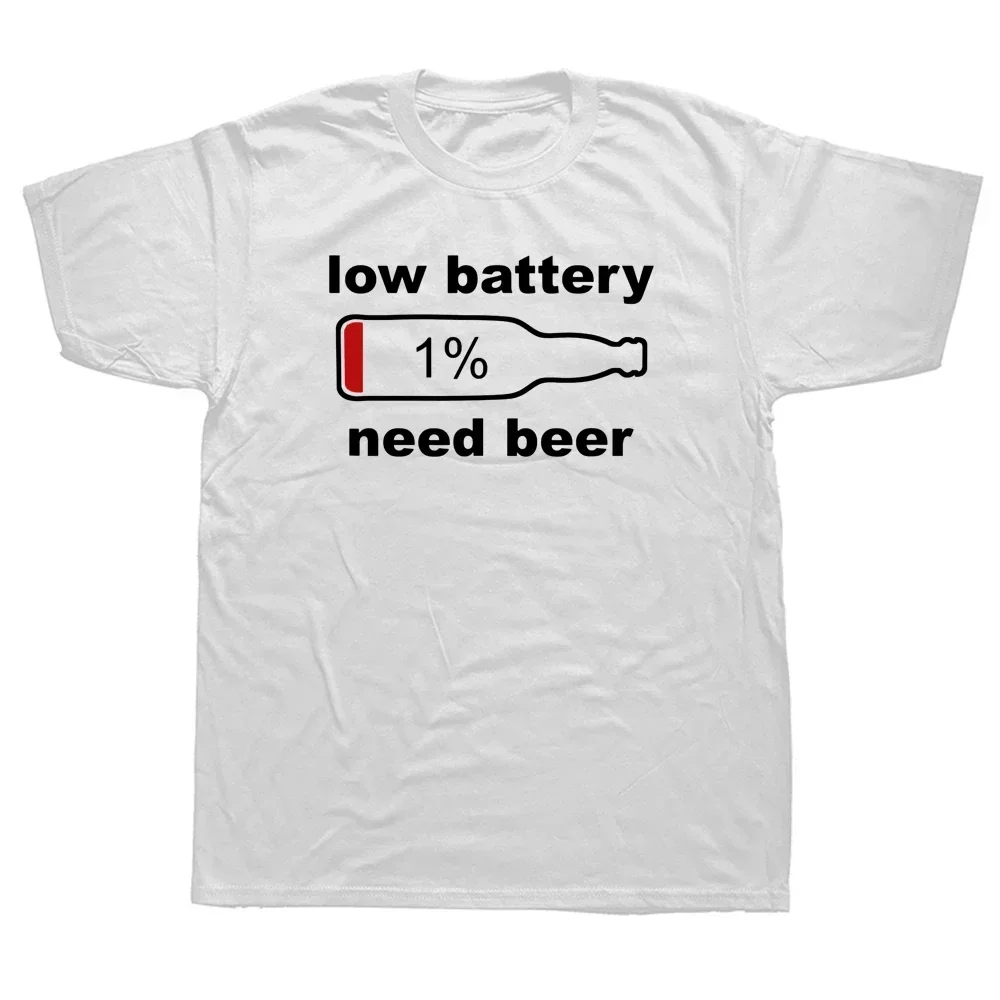 Low Battery Emergency TShirts Streetwear Short Sleeve O-Neck Harajuku T-shirt Mens Clothing Graphic Unisex Tops