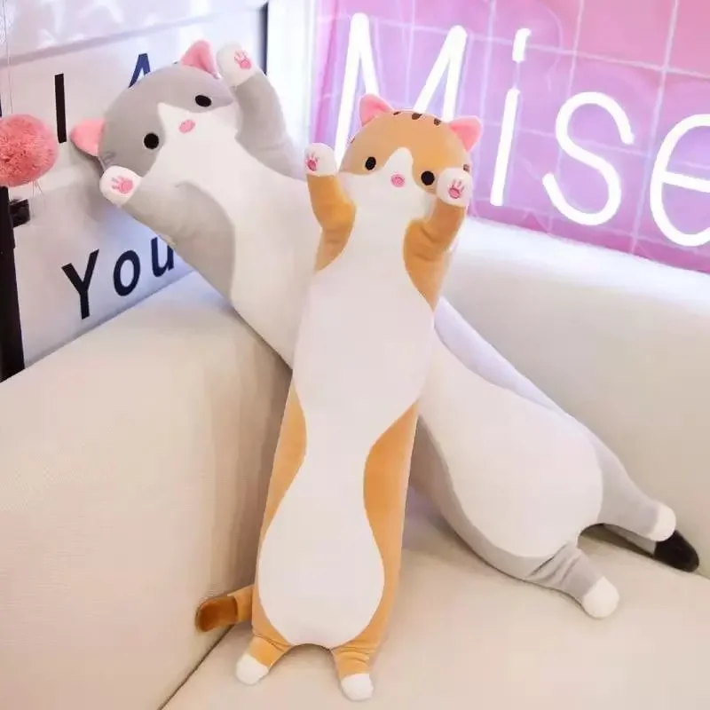 Cute 50cm Plush Cat Doll Soft Stuffed Kitten Pillow Children Knee Pillows Gift