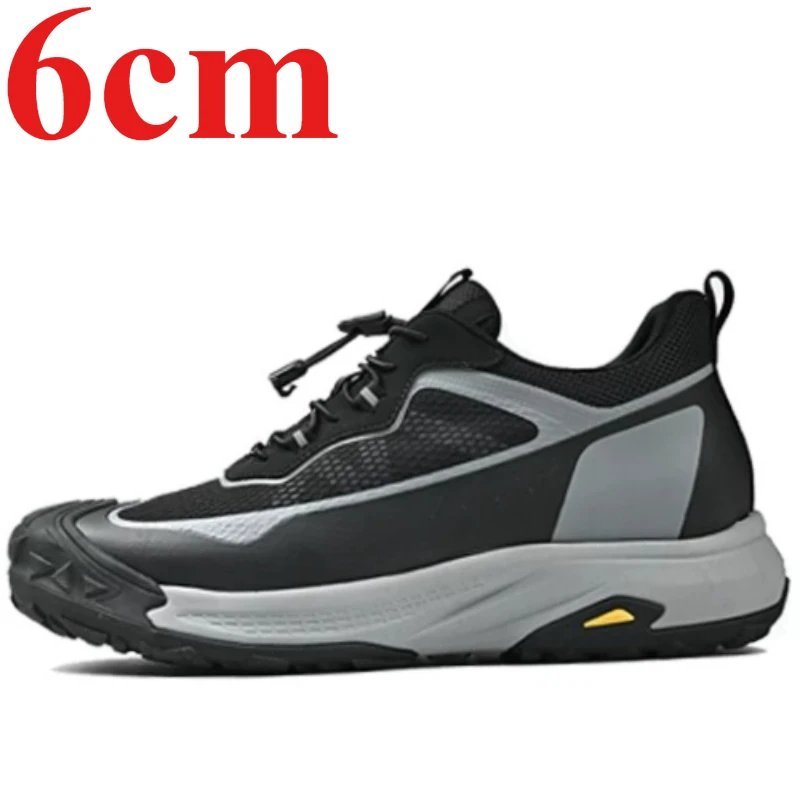 

Heightening Shoes for Men's Summer Mesh Breathable 6cm Height Increasing Sports Shoes Creek Walking Shoes Retro Casual Sneakers