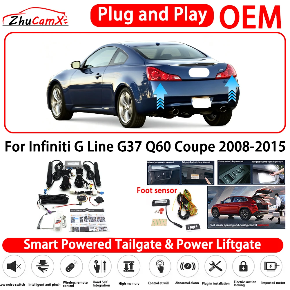 for Infiniti G Line G37 Q60 Coupe 2008-2015 Smart Powered Tailgate Power Liftgate Automatic Rear Trunk Tailgate Actuator System