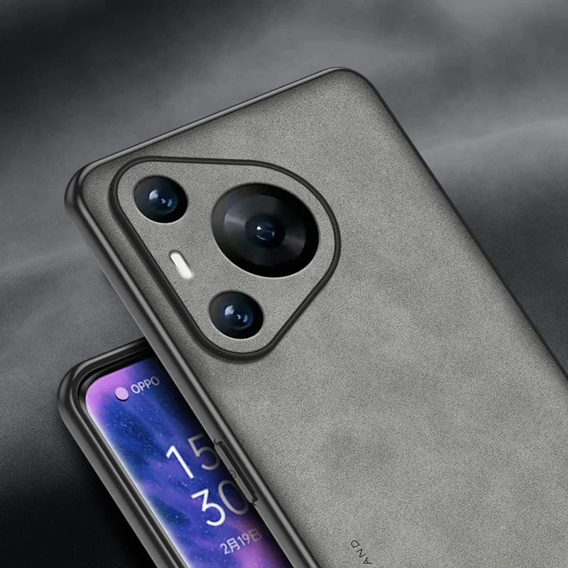 Luxury Sheepskin Leather Silicone Phone Back Case Cover For Huawei Pura 80 70 Pro+ P60Pro Bumper Coque For Huawei Pura 70 Ultra