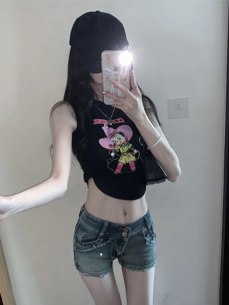 

Новые модные женские джинсовые шорты в американском стиле Hot Girl, оранжевые, с низкой посадкой, облегающие, подчеркивающие бедра, для лета, трендовые, для Instagram