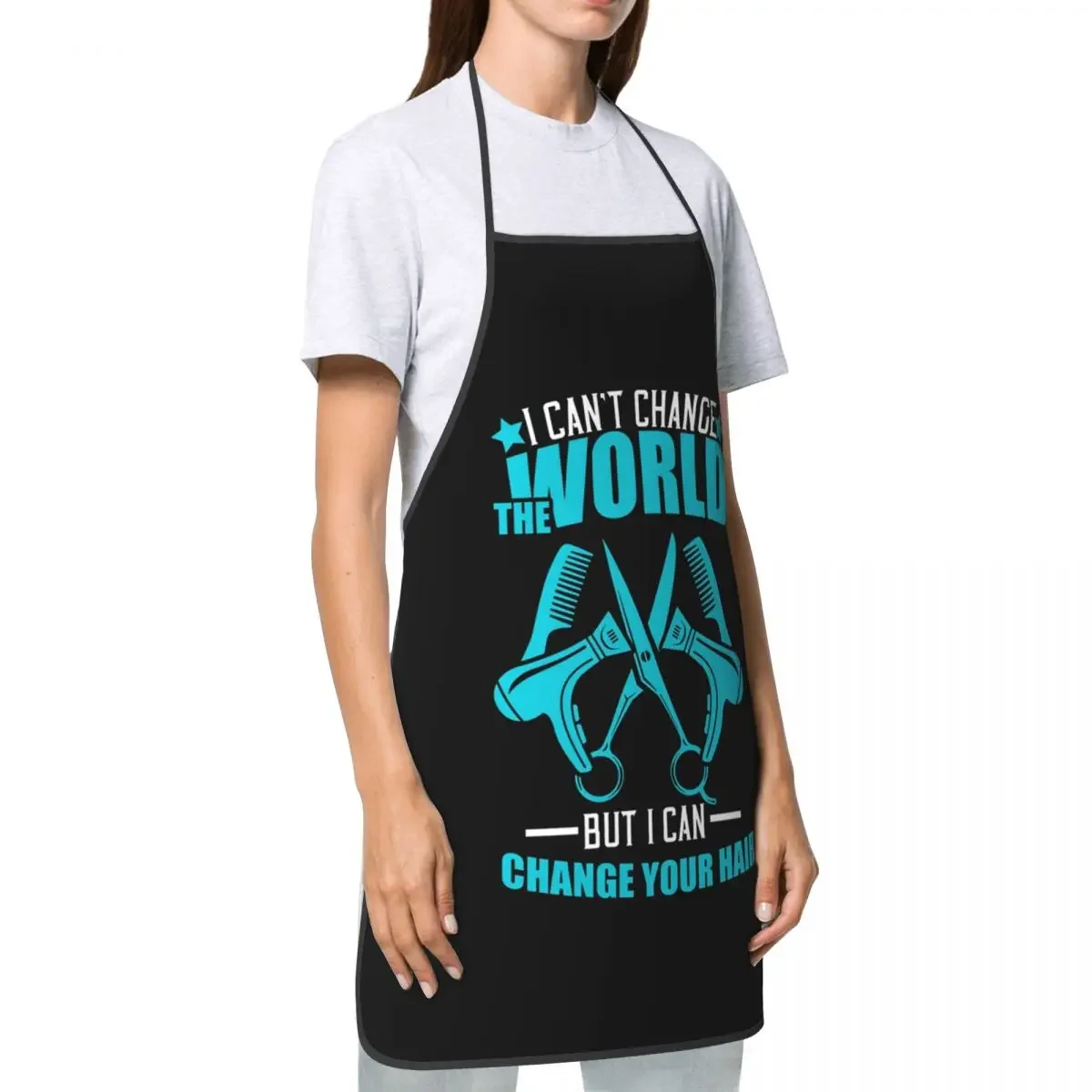 The Best Hairstylist Quotes Apron Women Men Unisex Bib Hairdresser Kitchen Cooking Tablier Cuisine Chef Baking