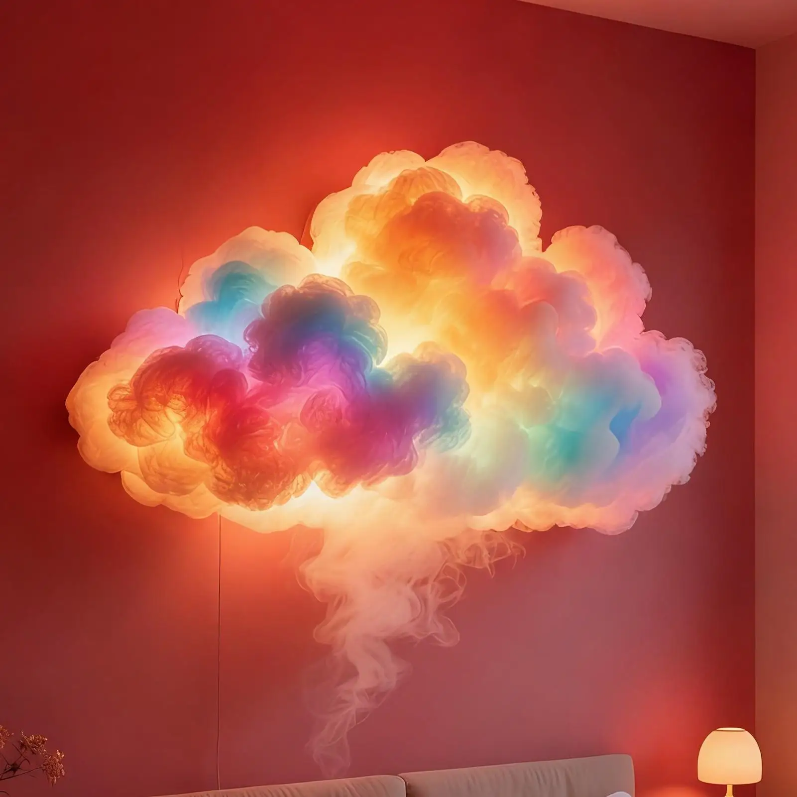

3D Thundercloud LED Light Music Sync DIYCotton Thunder Cloud Light Multicolor Changing Strip Lights For Gaming Room Party Decor