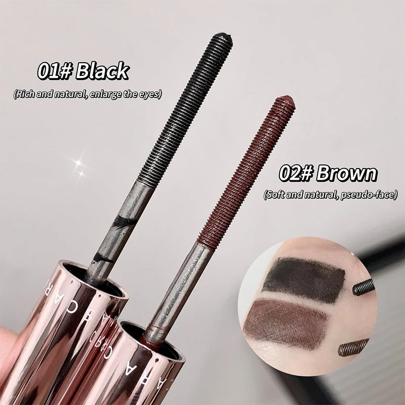 SHAQINUO Máscara de pestañas delgada y rizada: resistente al agua/suor, agrandamiento de ojos, rizo natural de larga duración