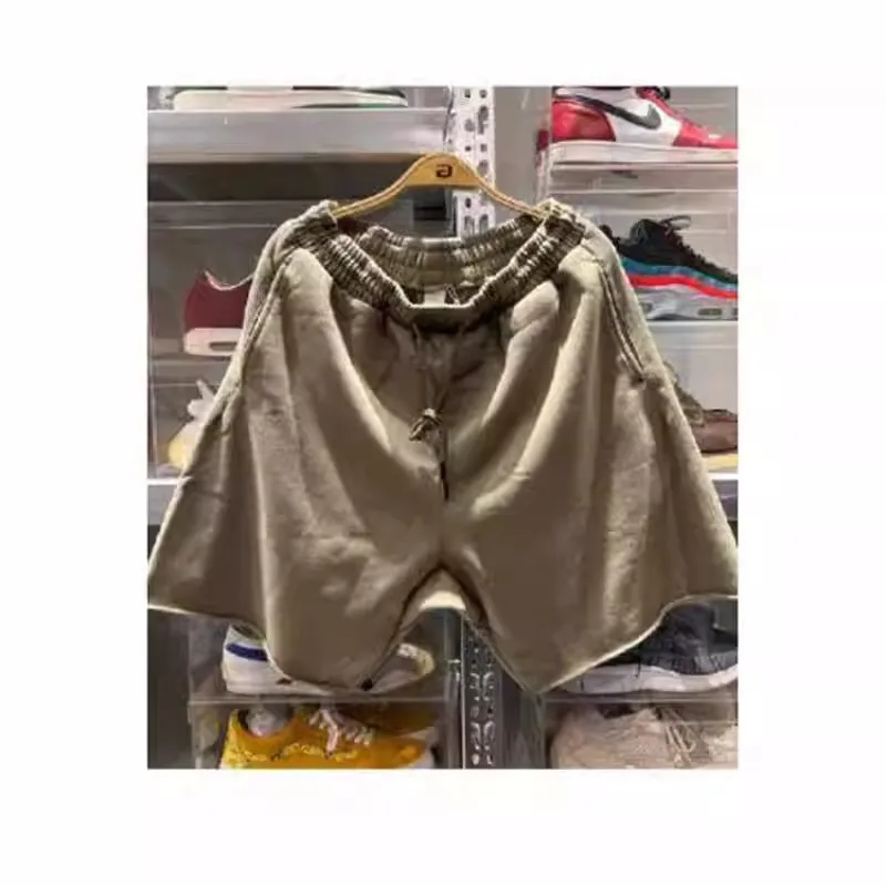 Summer Large Size 300 Pounds Hong Kong Style Retro Basketball Five-Point Loose Mid-Calf Shorts for Men Casual Sporty Pants